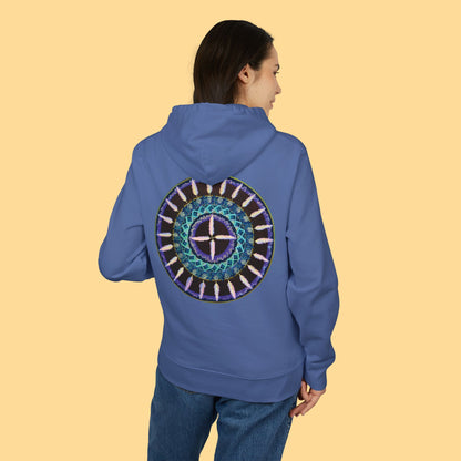 "Cuatro Vientos" Organic Cruiser Hoodie (Font&Back Print)