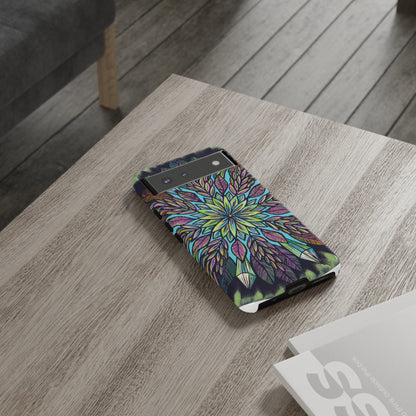 "Krystalhoja" Art Phone Armor - Blue Flame Array Phone Case