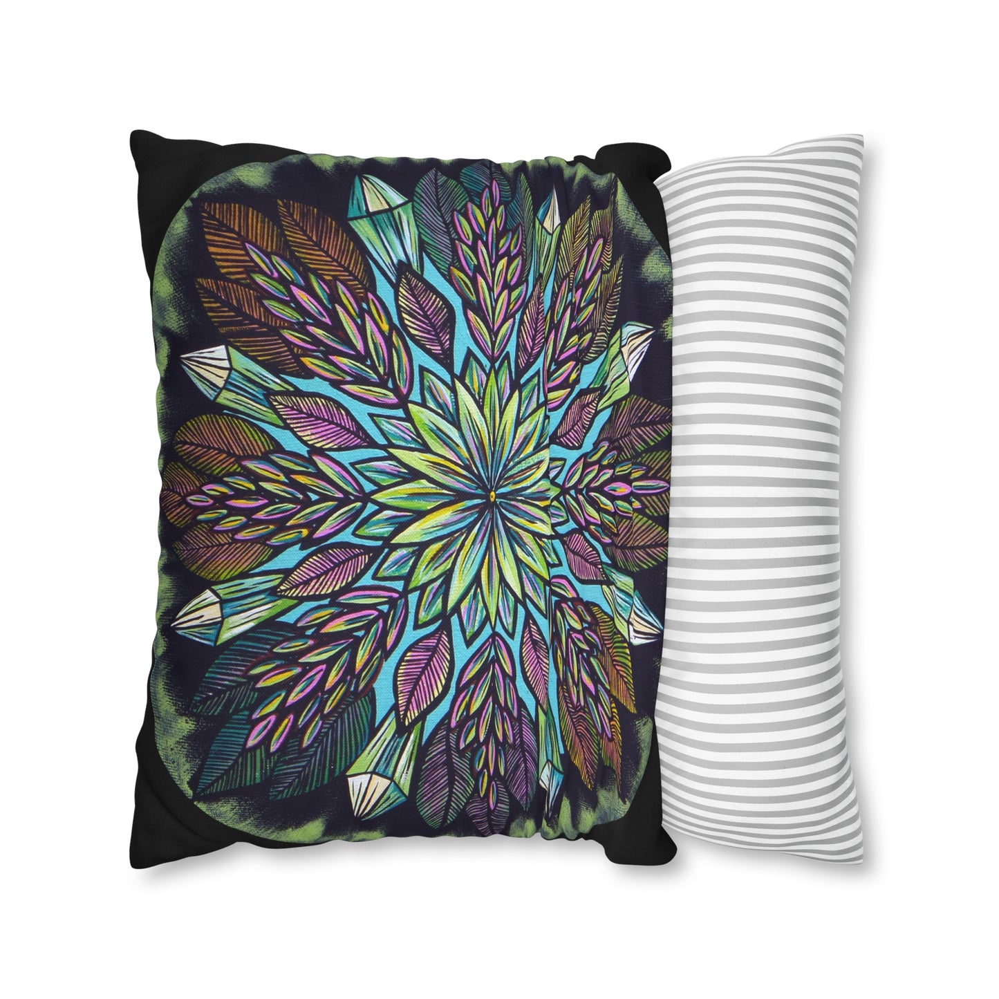 "Krystalhoja" Dreamcatcher Pillow Cover - Blue Flame Array Home Decor