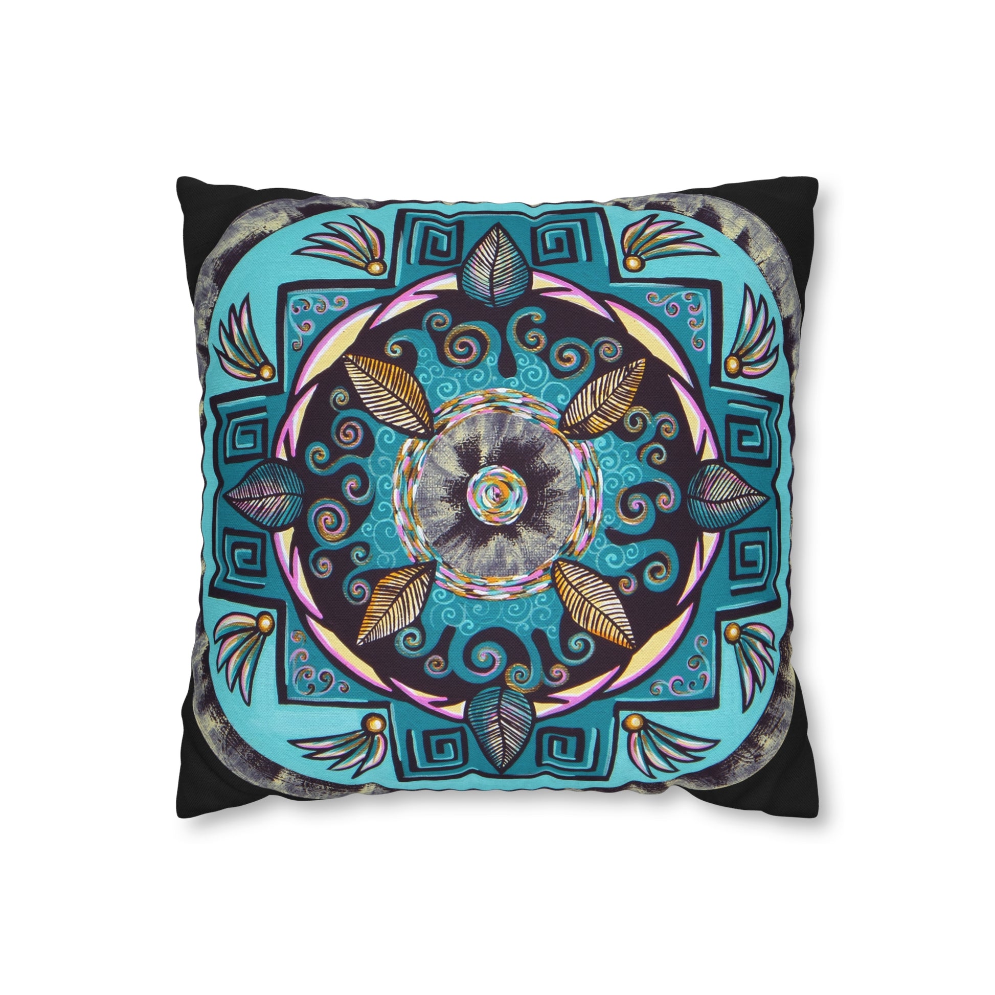 "Hojachakana" Dreamcatcher Pillow Cover - Blue Flame Array Home Decor