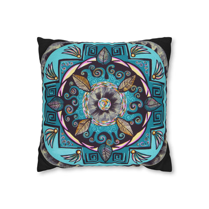 "Hojachakana" Dreamcatcher Pillow Cover - Blue Flame Array Home Decor