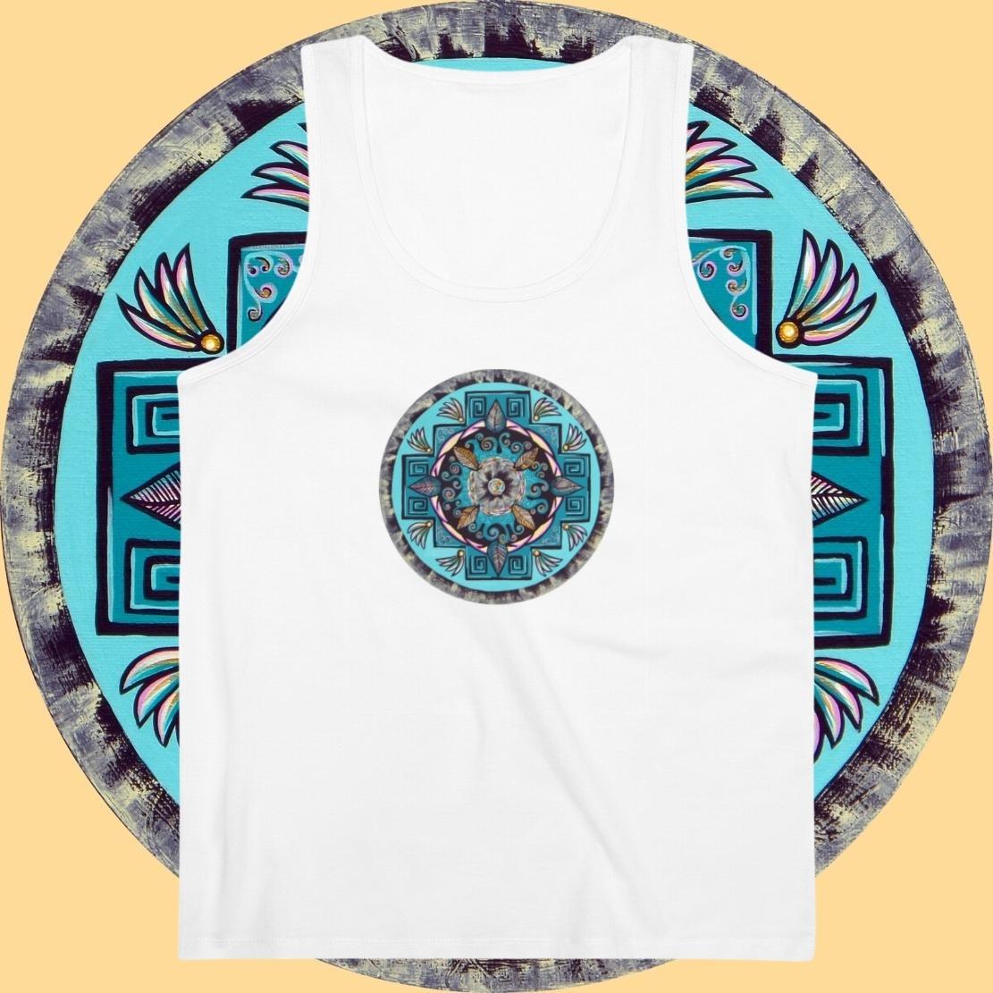 "Hojachakana" Lords Organic Tank Top - Blue Flame Array Tank Top