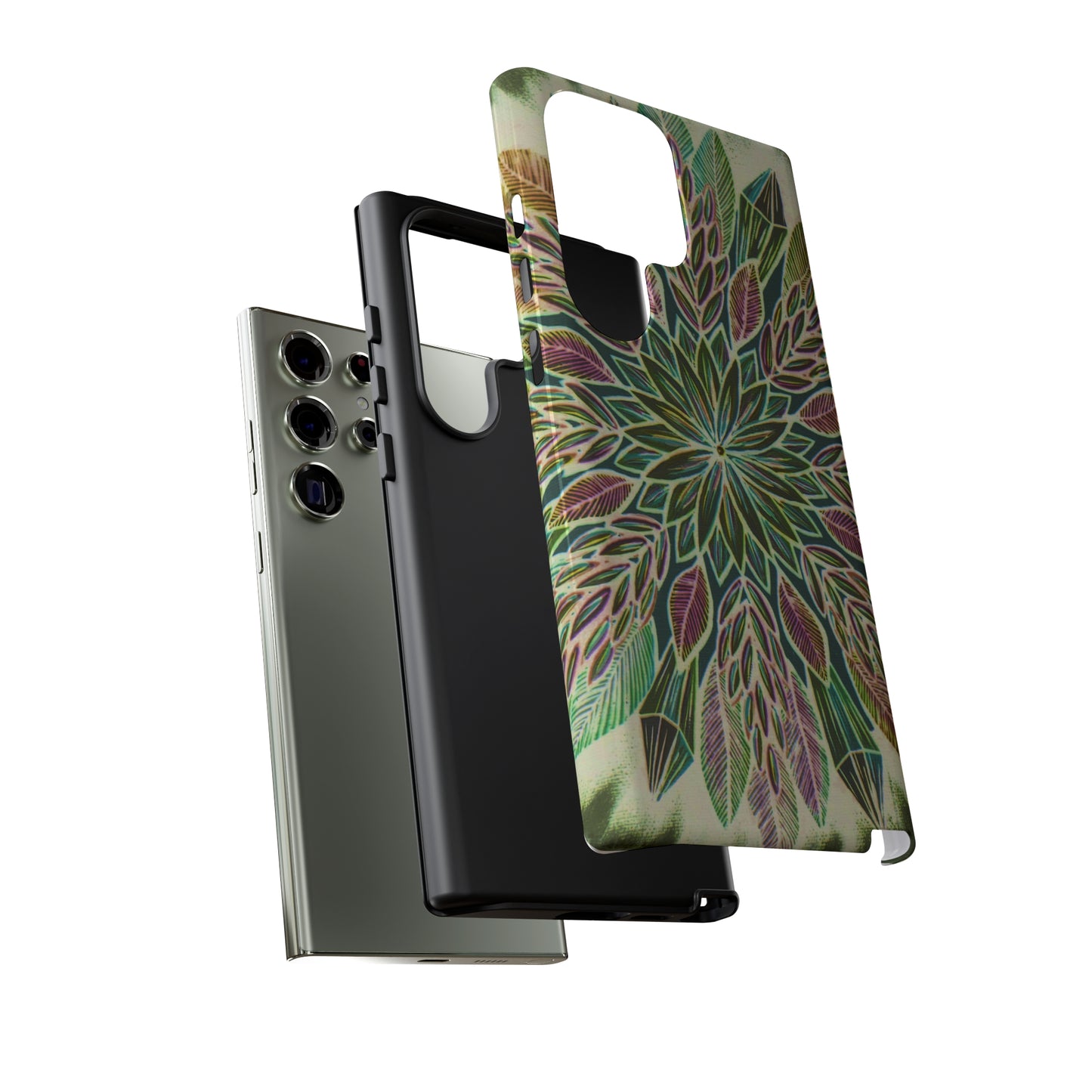 "Krystalhoja Verde" Art Phone Armor - Blue Flame Array Phone Case