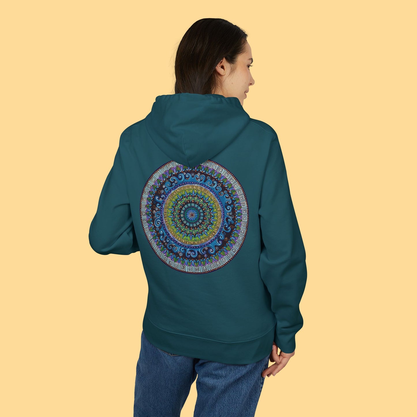 "Mandaquala" Organic Cruiser Hoodie (Font&Back Print)