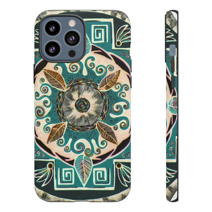 "Hojachakanazura" Art Phone Armor - Blue Flame Array iPhone 13 Pro Max / Matte Phone Case