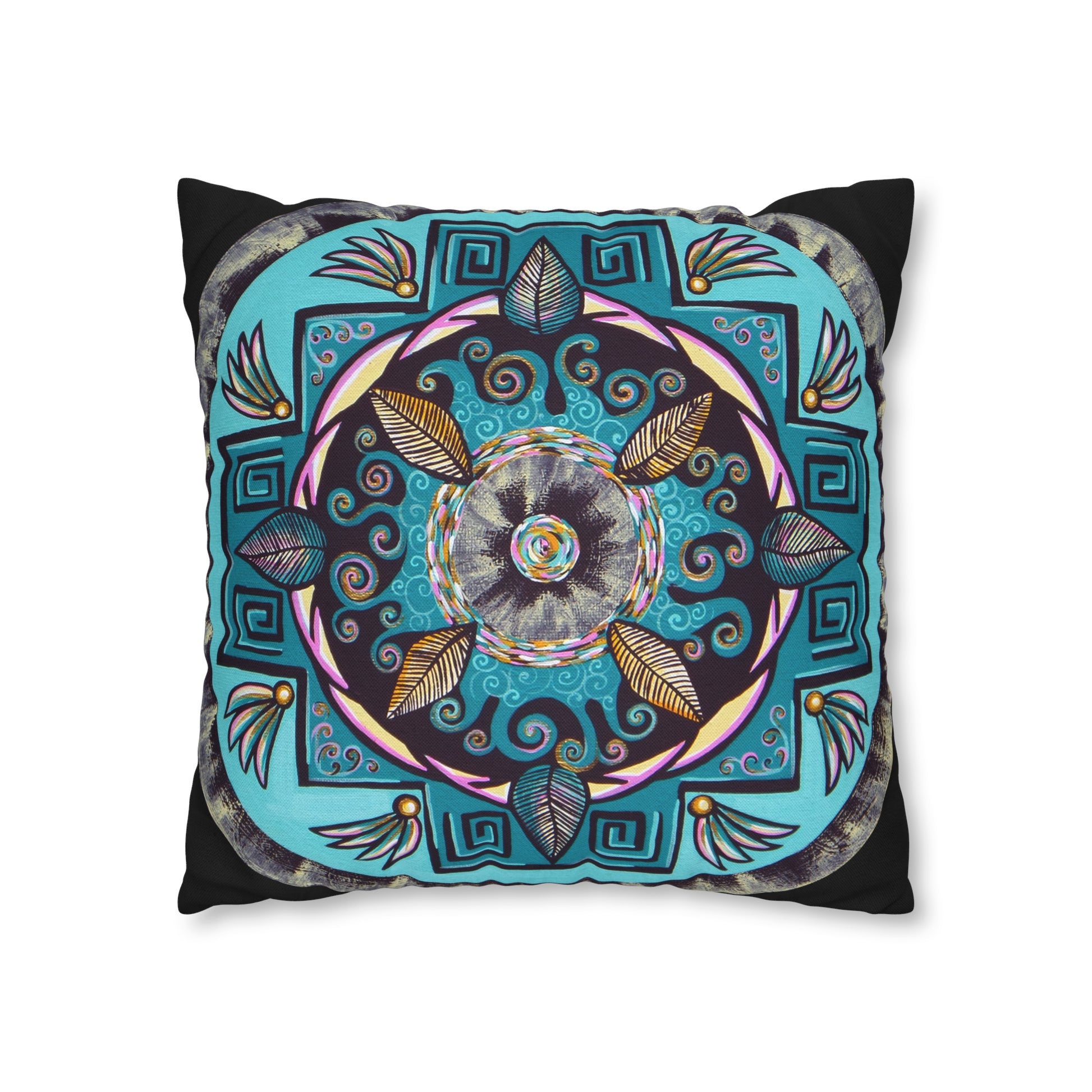 "Hojachakana" Dreamcatcher Pillow Cover - Blue Flame Array Home Decor