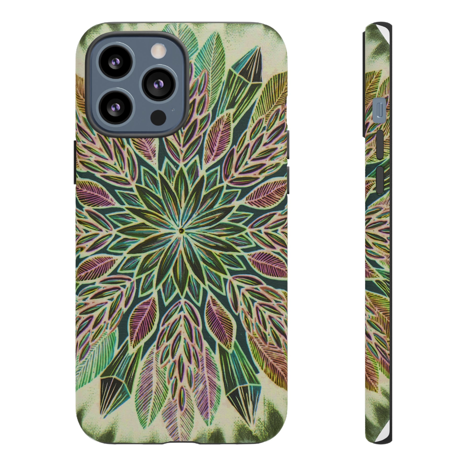 "Krystalhoja Verde" Art Phone Armor - Blue Flame Array iPhone 13 Pro Max / Matte Phone Case