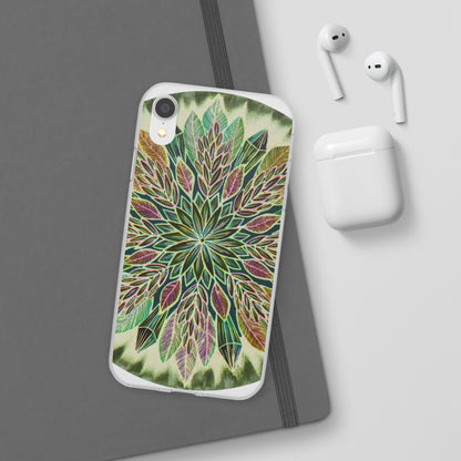 "Krystalhoja Verde" Art Phone Armor (slim-fit) - Blue Flame Array Phone Case