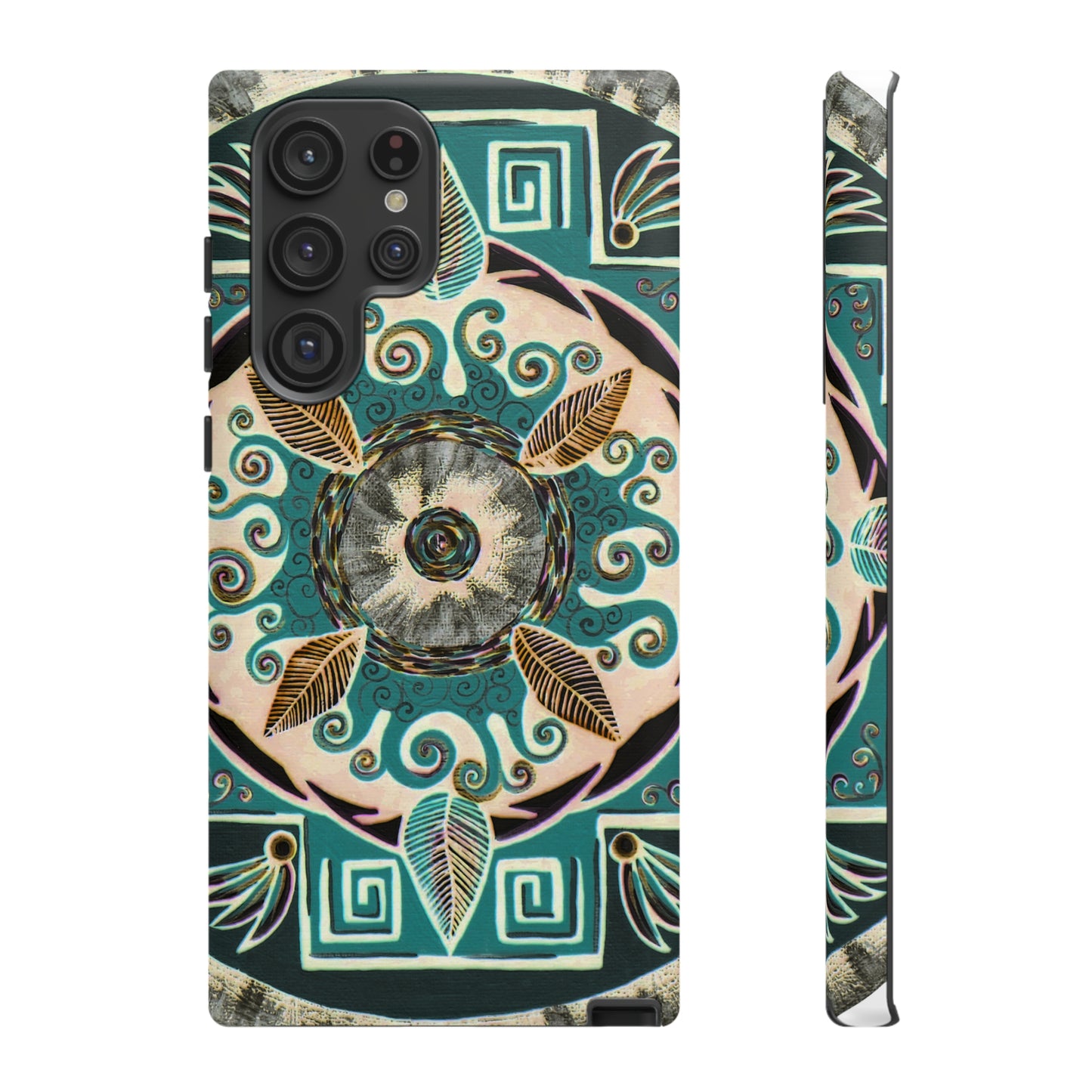 "Hojachakanazura" Art Phone Armor - Blue Flame Array Samsung Galaxy S22 Ultra / Matte Phone Case