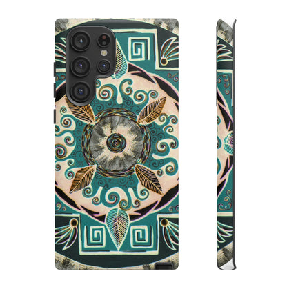 "Hojachakanazura" Art Phone Armor - Blue Flame Array Samsung Galaxy S22 Ultra / Matte Phone Case