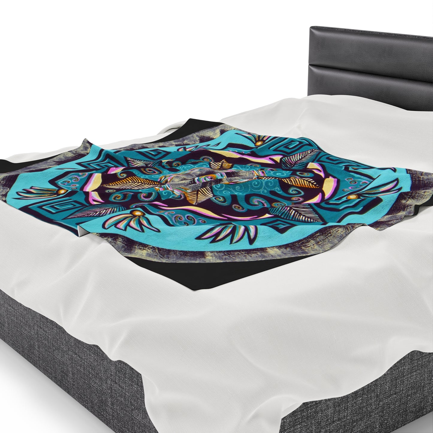 "Hojachakana" Dreamcatcher Blanket - Blue Flame Array All Over Prints