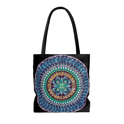 "AquilazurA Kryst'dala" Tote Bag (All-Over-Print) - Blue Flame Array Bags