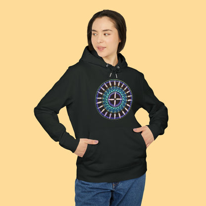 "Cuatro Vientos" Organic Cruiser Hoodie (Font&Back Print)