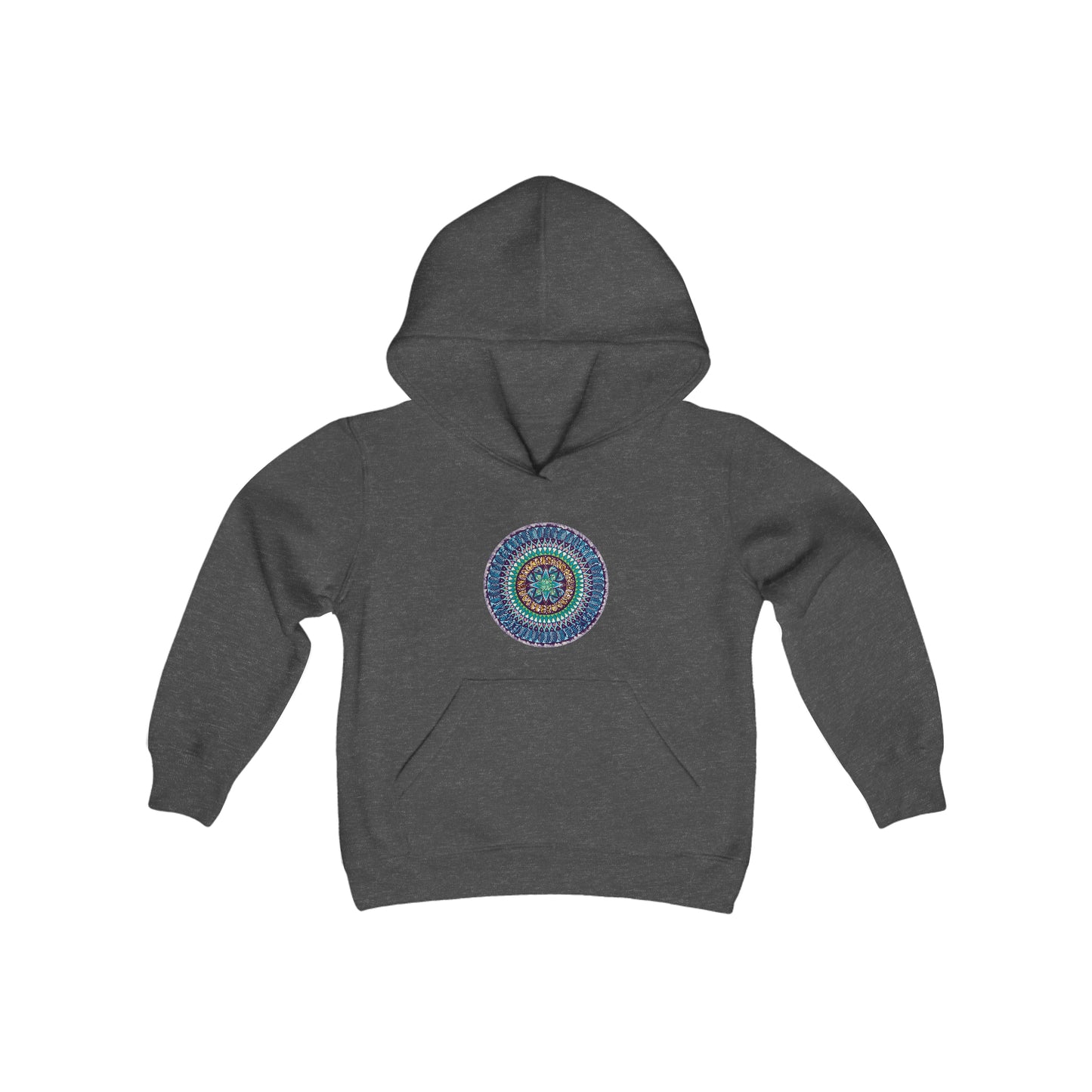 "AquilazurA Kryst'dala" Lads & Lasses Hoodie - Blue Flame Array Dark Heather / XS Kids clothes