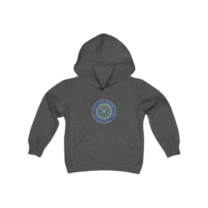 "AquilazurA Kryst'dala" Lads & Lasses Hoodie - Blue Flame Array Dark Heather / XS Kids clothes