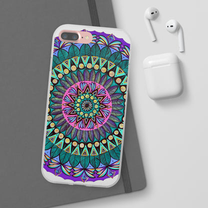 "Mandaladiosa" Art Phone Armor (slim-fit) - Blue Flame Array Phone Case