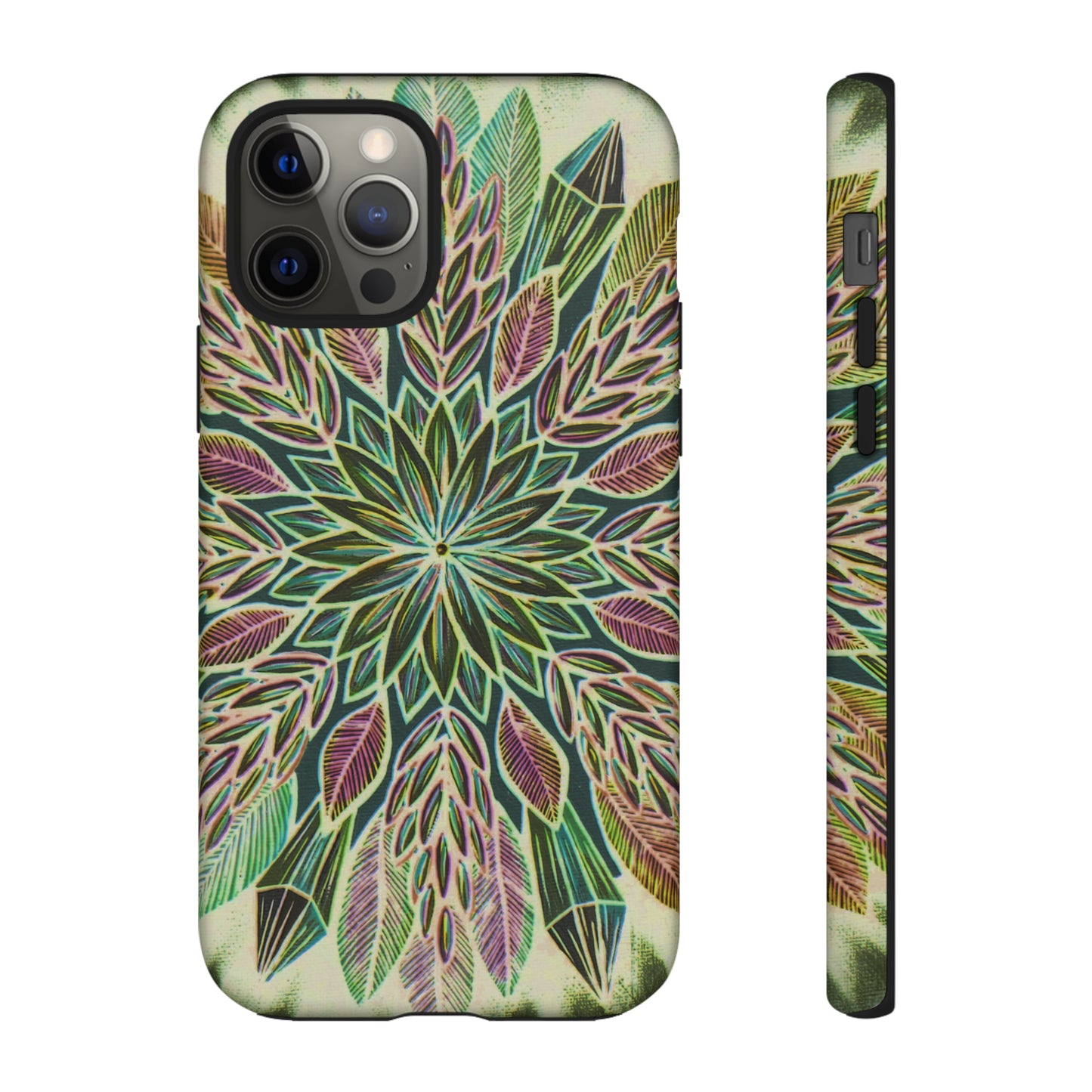 "Krystalhoja Verde" Art Phone Armor - Blue Flame Array iPhone 12 Pro / Matte Phone Case