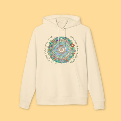 "Mandalavida" Organic Cruiser Hoodie (Font&Back Print)