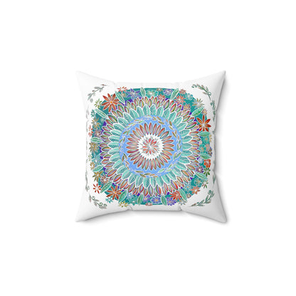 "Mandalavida Blanka" Dreamcatcher Pillow