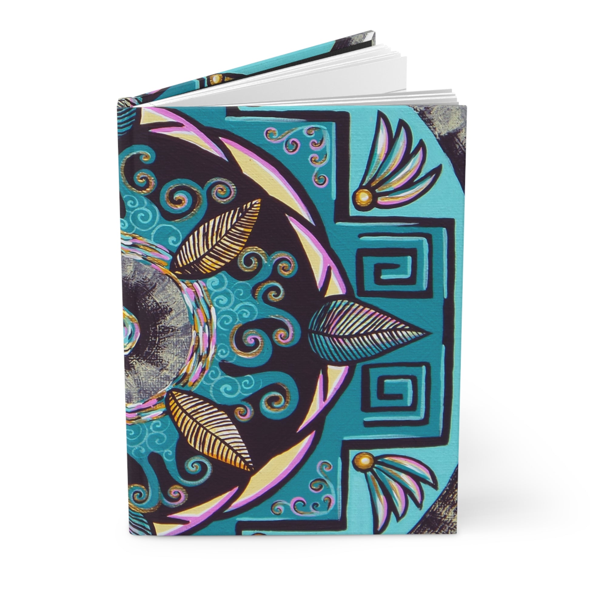 "Hojachakana" Hardcover Journal - Blue Flame Array Paper products