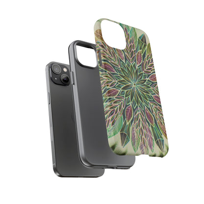 "Krystalhoja Verde" Art Phone Armor - Blue Flame Array Phone Case