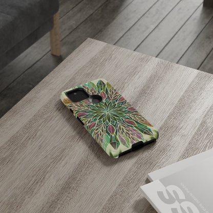 "Krystalhoja Verde" Art Phone Armor - Blue Flame Array Phone Case