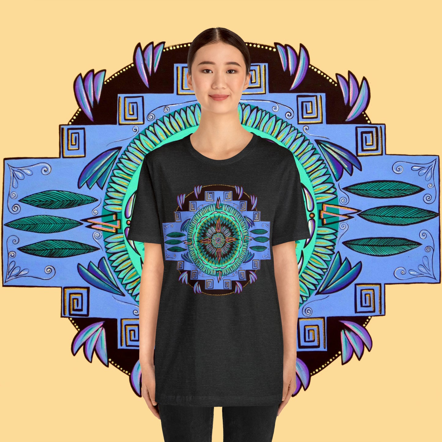 "Plumachakana" Lords & Ladies Tee - Blue Flame Array T-Shirt