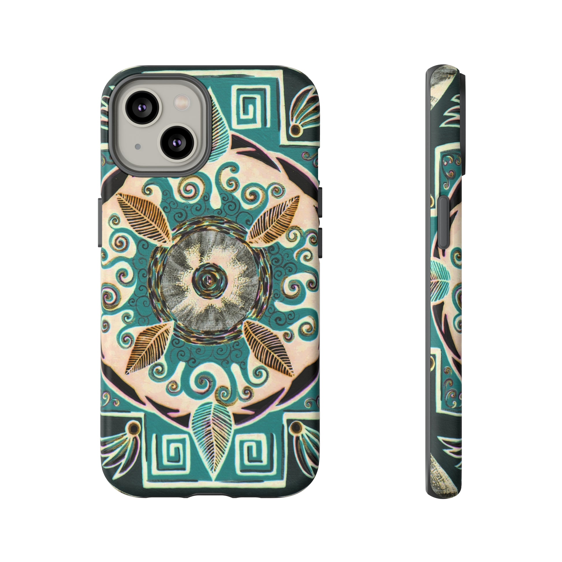 "Hojachakanazura" Art Phone Armor - Blue Flame Array iPhone 14 / Matte Phone Case