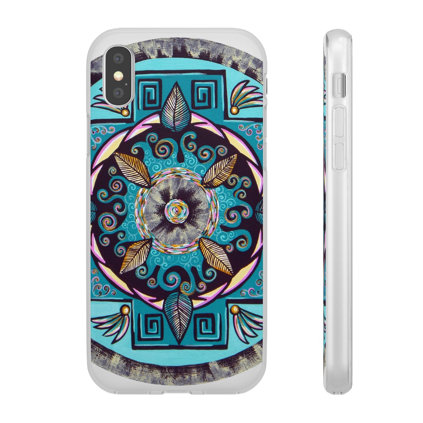 "Hojachakana" Art Phone Armor (slim-fit) - Blue Flame Array iPhone XS Phone Case