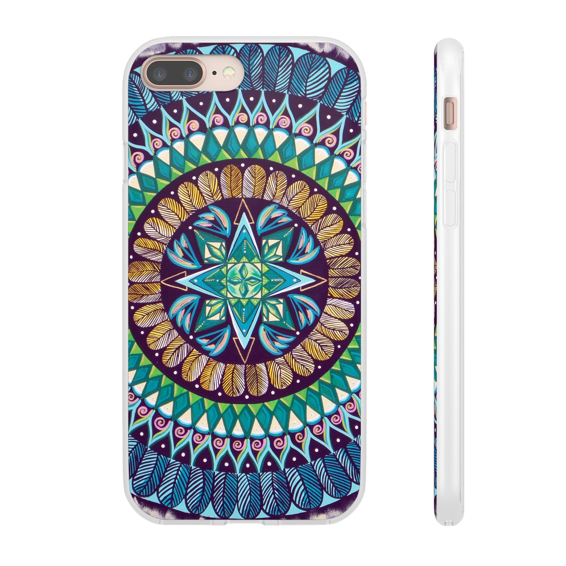 "AquilazurA Kryst'dala" Art Phone Armor (slim-fit) - Blue Flame Array iPhone 8 Plus with gift packaging Phone Case