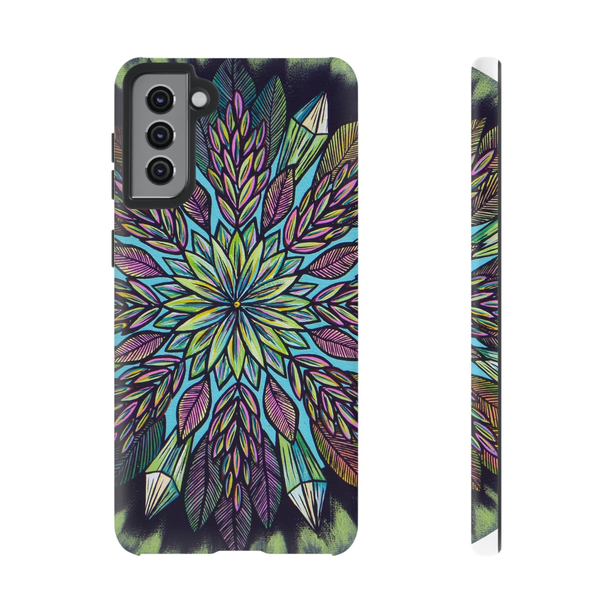 "Krystalhoja" Art Phone Armor - Blue Flame Array Samsung Galaxy S21 Plus / Matte Phone Case