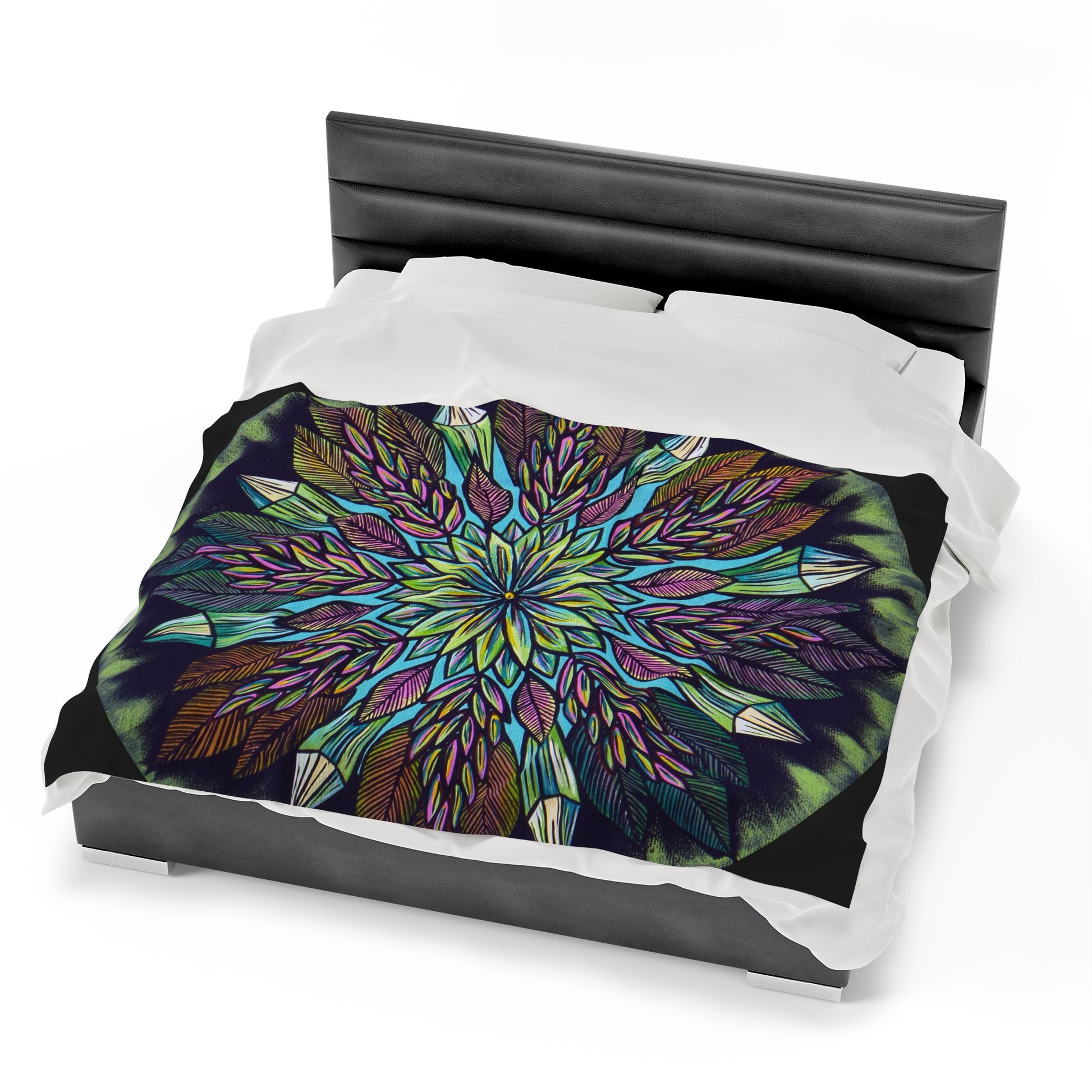 "Krystalhoja" Dreamcatcher Blanket - Blue Flame Array All Over Prints