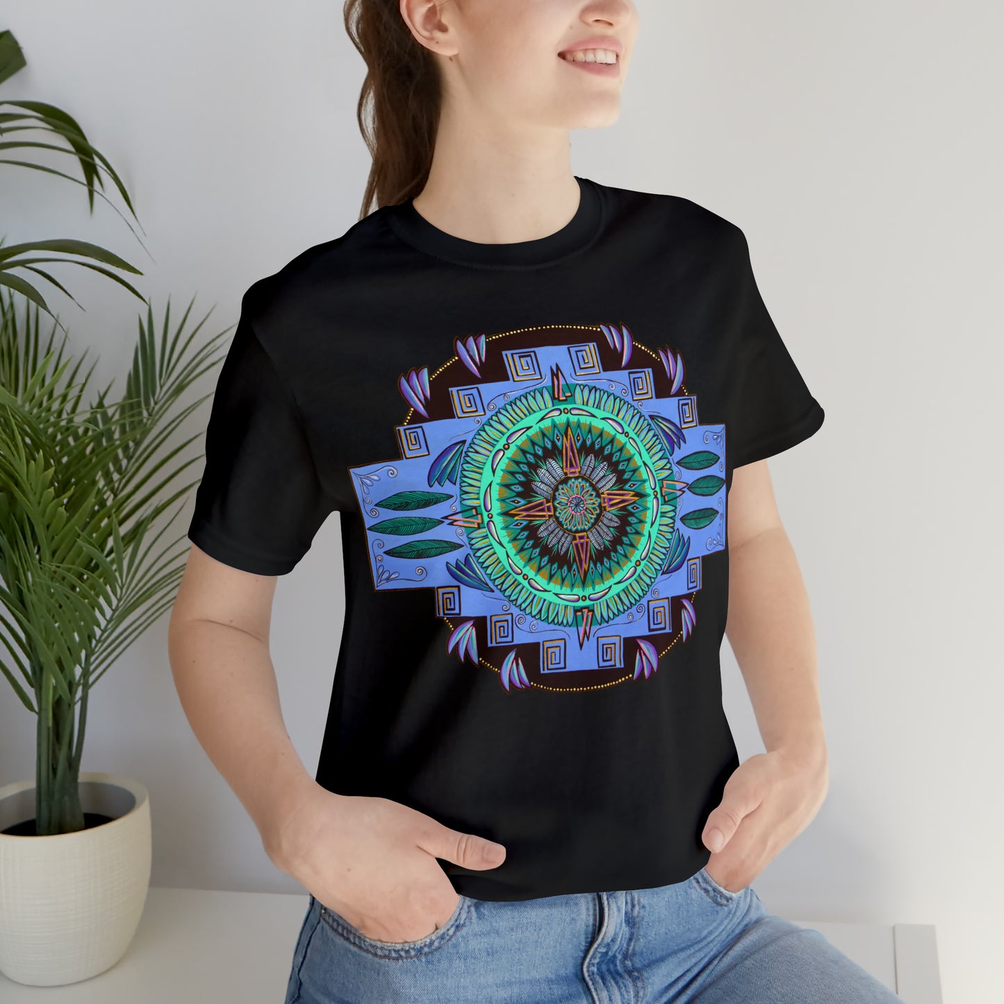 "Plumachakana" Lords & Ladies Tee - Blue Flame Array T-Shirt