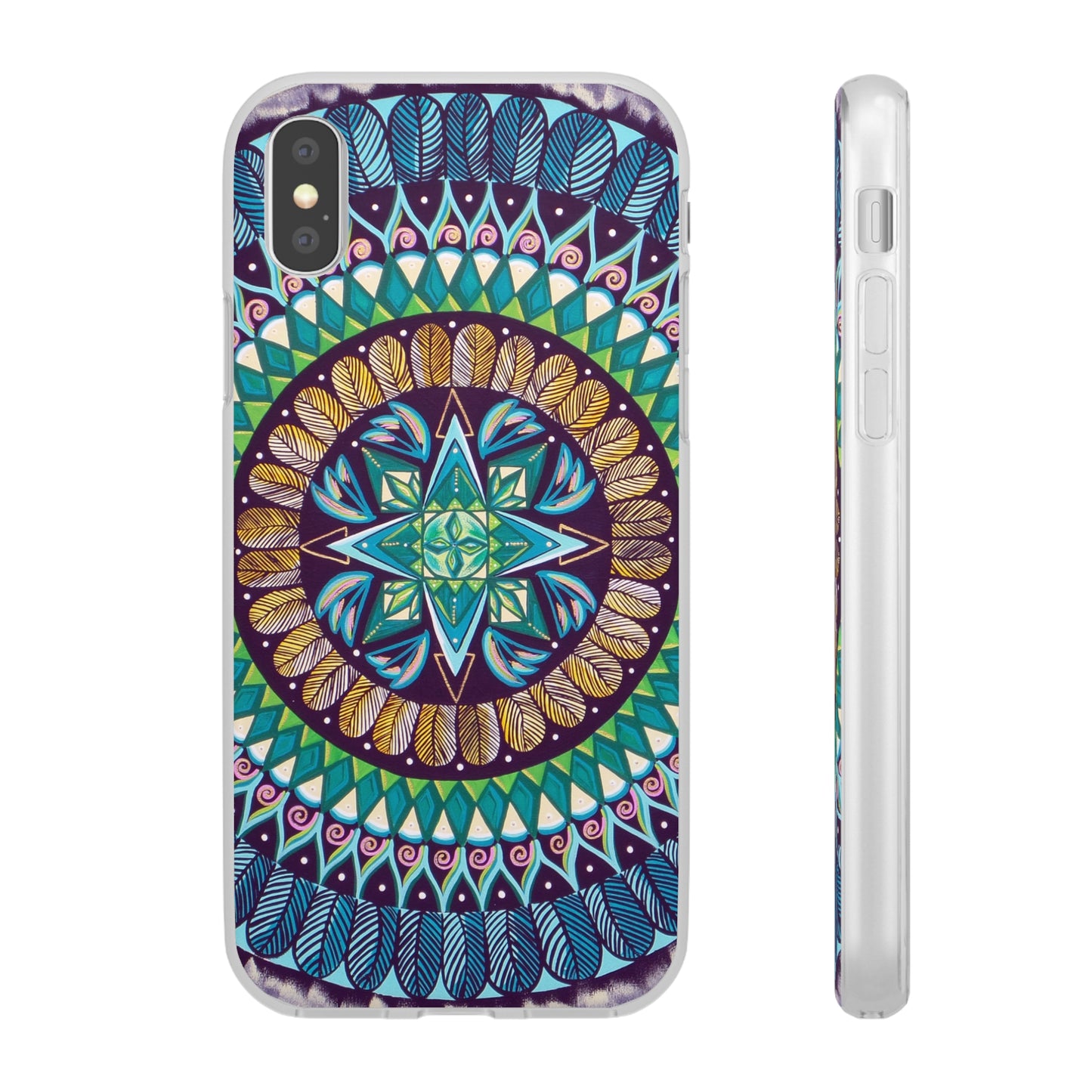 "AquilazurA Kryst'dala" Art Phone Armor (slim-fit) - Blue Flame Array iPhone XS with gift packaging Phone Case