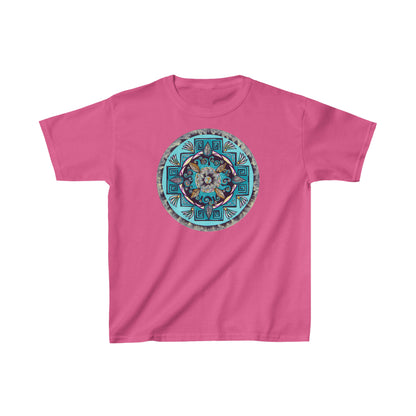 "Hojachakana" Heavy Cotton Tee - Blue Flame Array XS / Heliconia Kids clothes