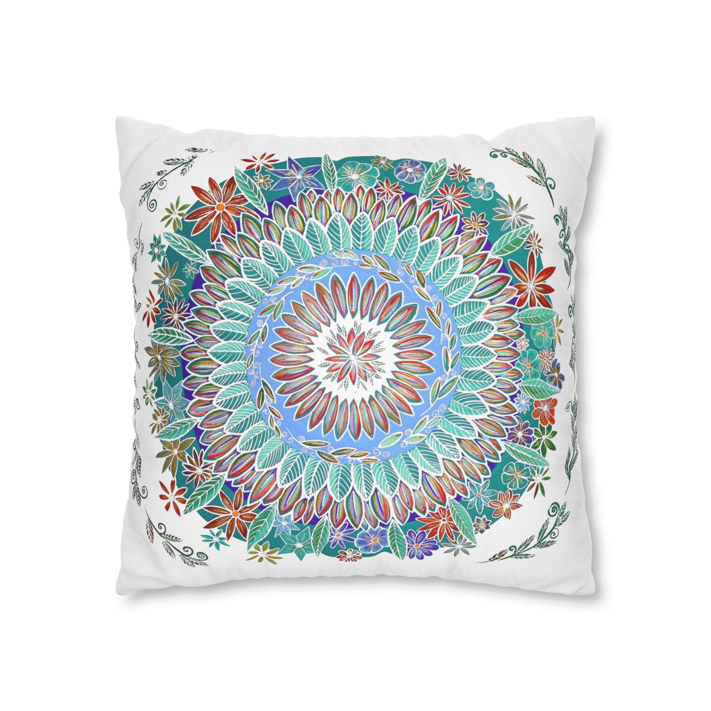 "Mandalavida Blanka" Dreamcatcher Pillow Cover