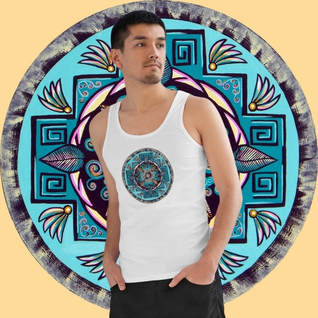 "Hojachakana" Lords Organic Tank Top - Blue Flame Array Tank Top