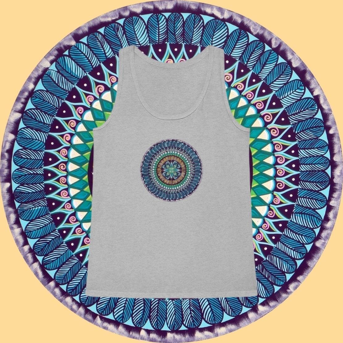 "AquilazurA Kryst'dala" Ladies Organic Tank Top - Blue Flame Array Tank Top