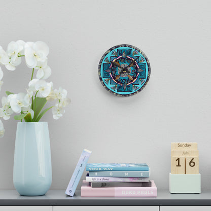 "Hojachakana" Cosmic Clock - Blue Flame Array Home Decor