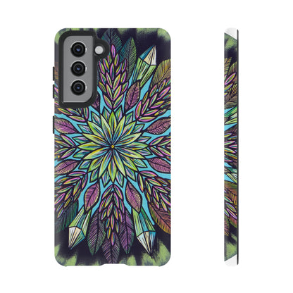 "Krystalhoja" Art Phone Armor - Blue Flame Array Samsung Galaxy S21 / Matte Phone Case