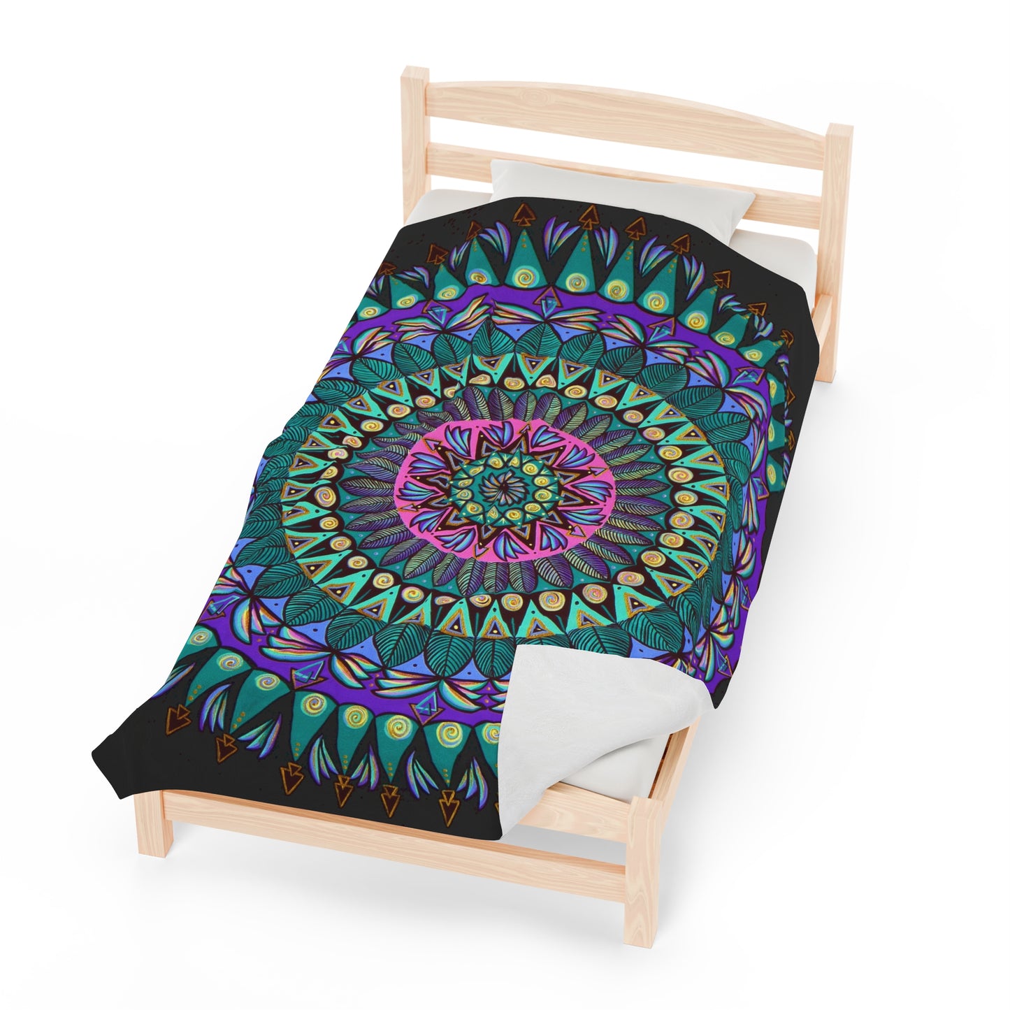 "Mandaladiosa" Dreamcatcher Blanket - Blue Flame Array All Over Prints