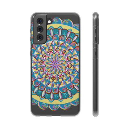 "Almandalayana" Art Phone Armor (slim-fit) - Blue Flame Array Samsung Galaxy S21 Plus Phone Case