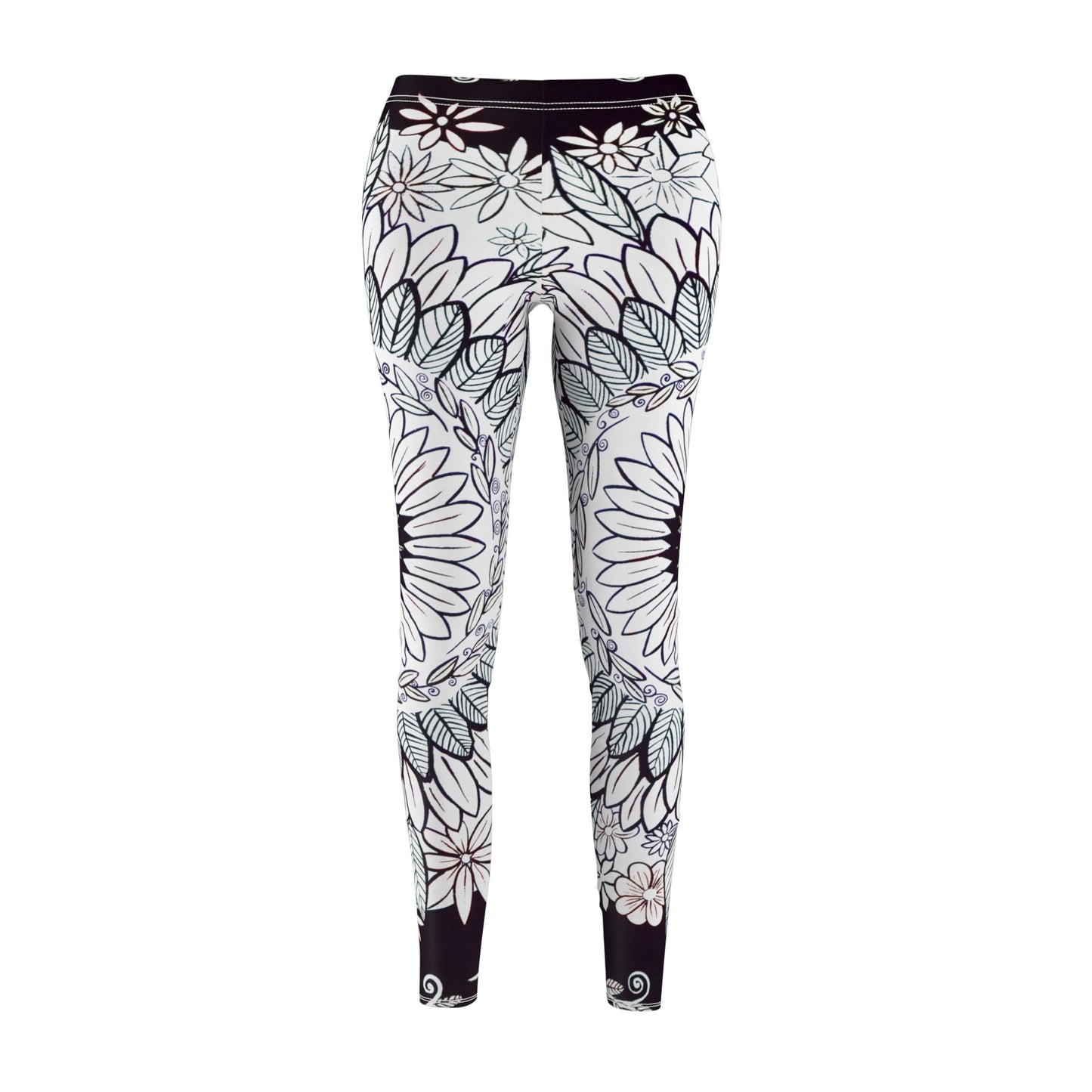 Casual Leggings ~ "Mandalavida Blankanegra"