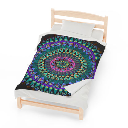 "Mandaladiosa" Dreamcatcher Blanket - Blue Flame Array All Over Prints