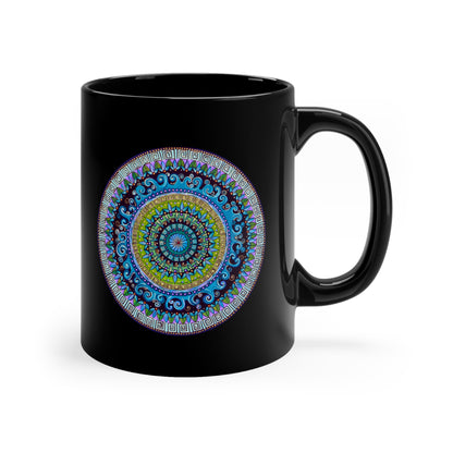 "Mandaquala" Black Ceramic Mug