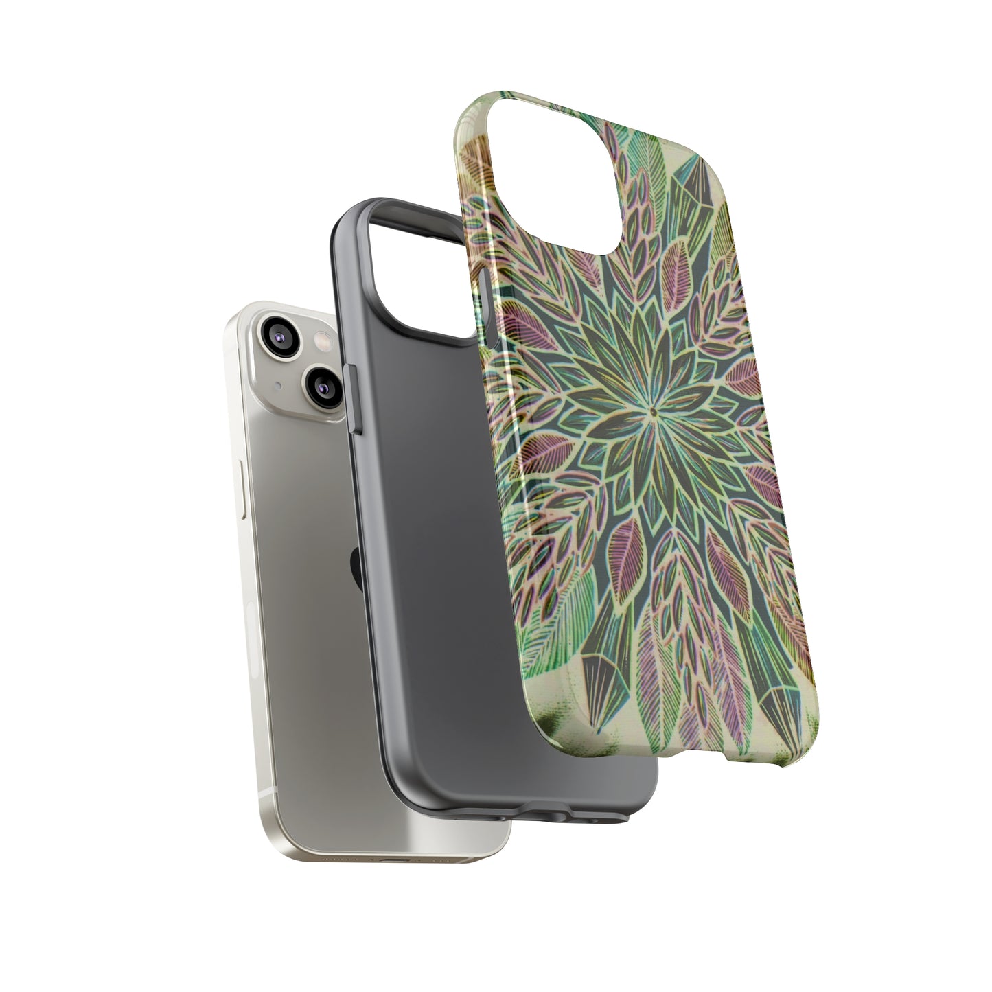 "Krystalhoja Verde" Art Phone Armor - Blue Flame Array Phone Case