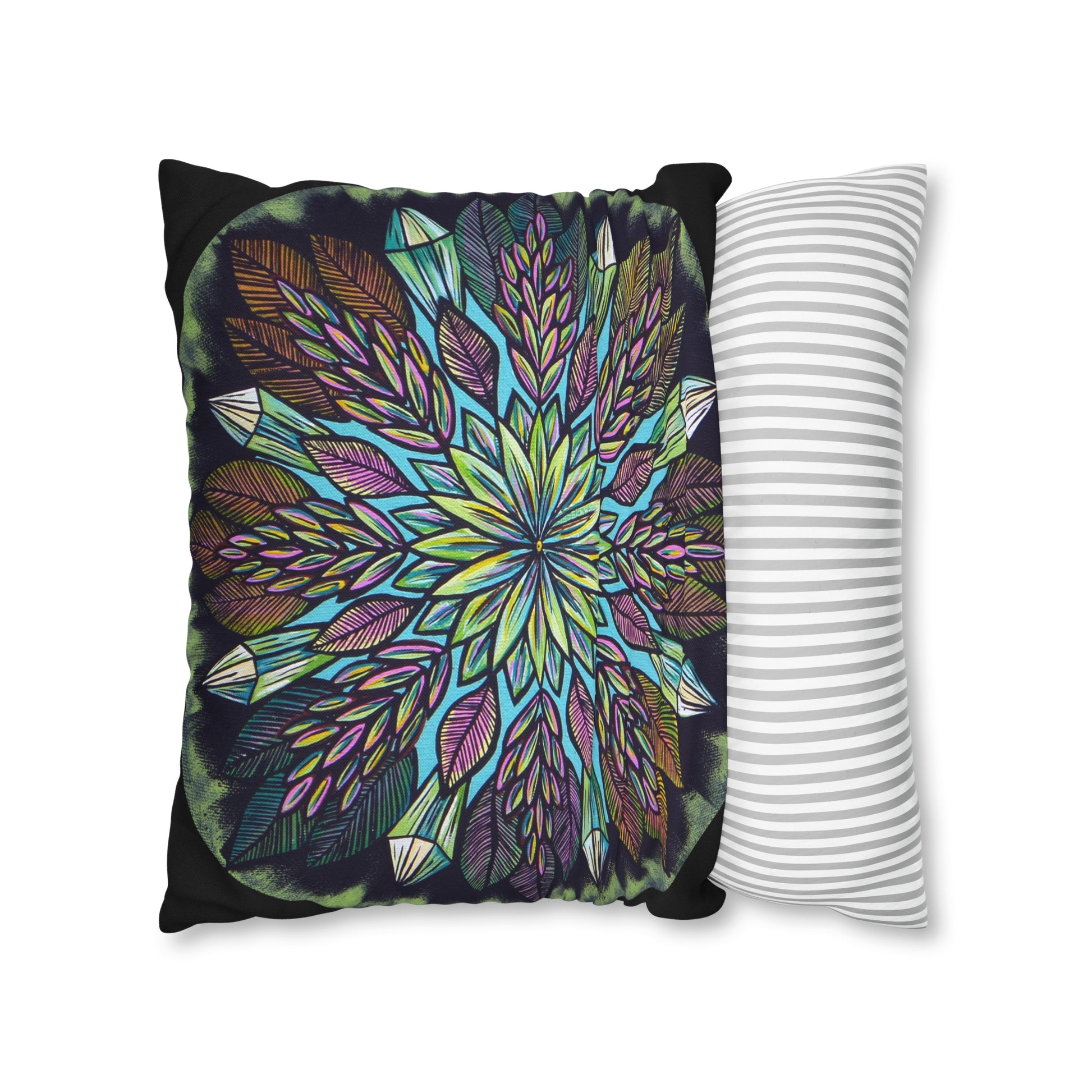 "Krystalhoja" Dreamcatcher Pillow Cover - Blue Flame Array Home Decor