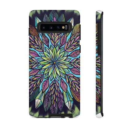 "Krystalhoja" Art Phone Armor - Blue Flame Array Samsung Galaxy S10 / Glossy Phone Case