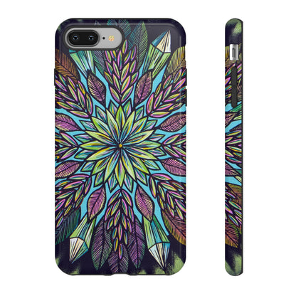 "Krystalhoja" Art Phone Armor - Blue Flame Array iPhone 8 Plus / Glossy Phone Case