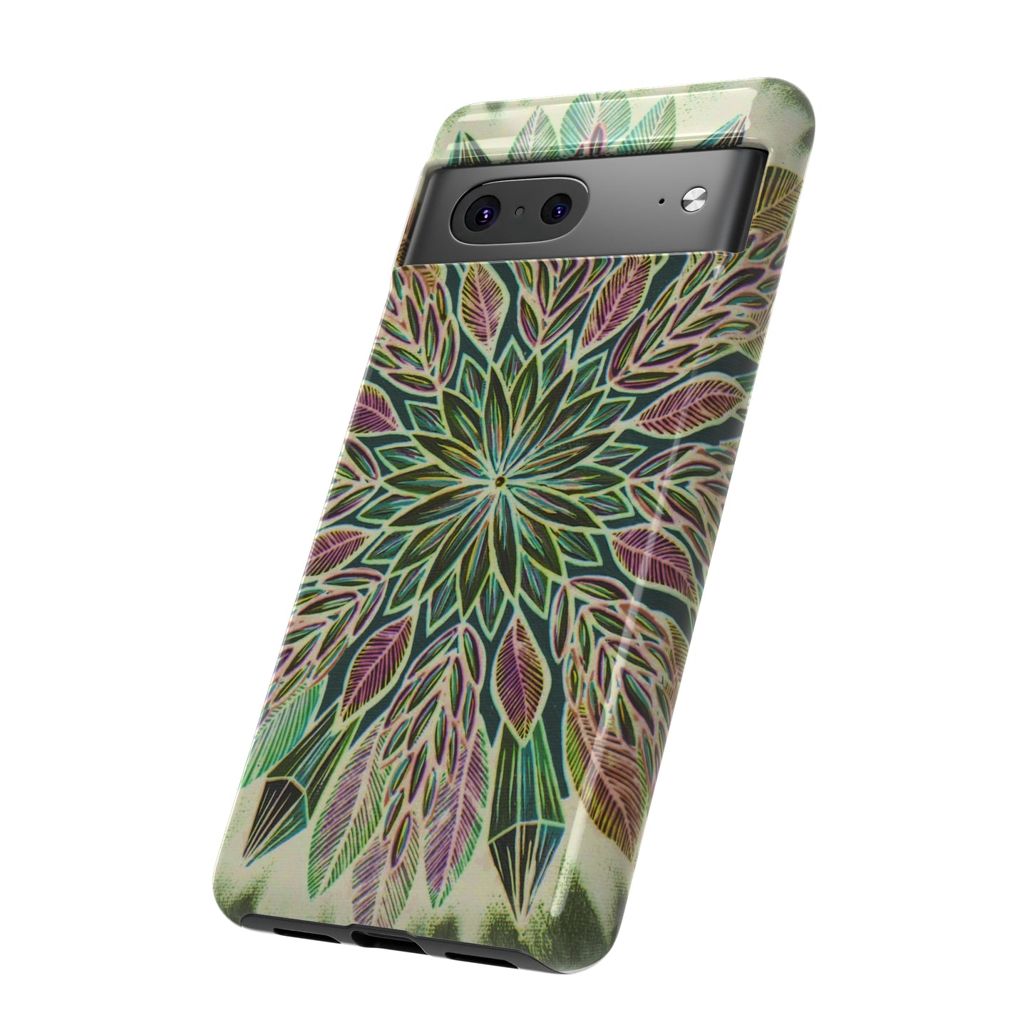 "Krystalhoja Verde" Art Phone Armor - Blue Flame Array Phone Case